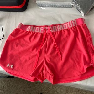 Hot pink under armor shorts # 415